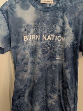 Burn Boot Camp "Burn Nation" Tie-Dye Tee - Blue